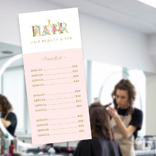 Tarjeta Publicitaria Servicio de peluquería de lujo elegante y servicio
