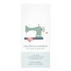 TARJETA PUBLICITARIA SERVICIO PASTEL AQUA GREEN PINK SEWMACH PRECIO