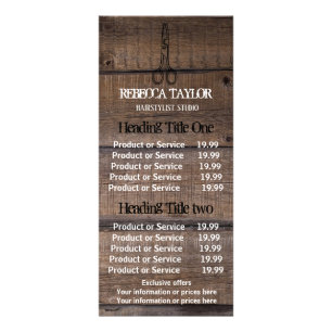 Tarjeta Publicitaria Servicio y precios de venta de rustic Wood Science