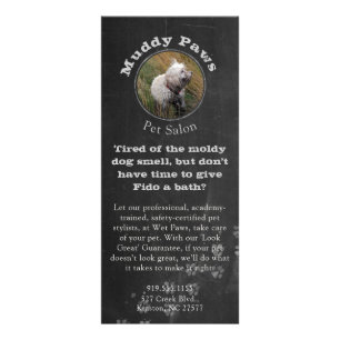 Tarjeta Publicitaria Servicios de Aseo para Perros en Pizarra