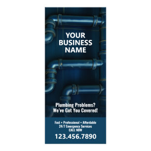 Tarjeta Publicitaria Servicios de fontanería - Pequeña Empresa Plumber 