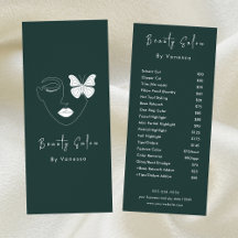 Servicios de listas de precios de Salón de Belleza