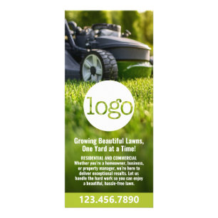 Tarjeta Publicitaria Servicios en el jardín: siembra, borde, logotipo d