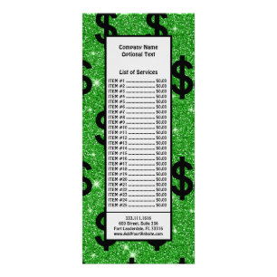 Tarjeta Publicitaria Signo de Dólar Negro Dinero Empresario Wall Street