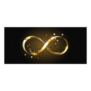 Tarjeta Publicitaria Símbolo de infinito dorado