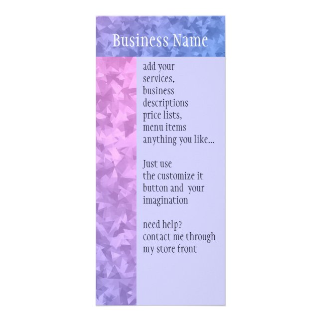 Tarjeta Publicitaria Srta. Claudia Rack Card de Lil (Frente)