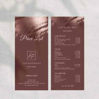 Tarjeta Publicitaria Stylish Bronze Business Logo Price List
