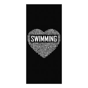 Tarjeta Publicitaria Swimming Heart Coach Swimmer Gift Swift Lover Rega