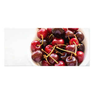 Tarjeta Publicitaria tazón de cerezas