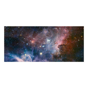 Tarjeta Publicitaria Telescopio Hubble de la Nebulosa de la Carina Roja