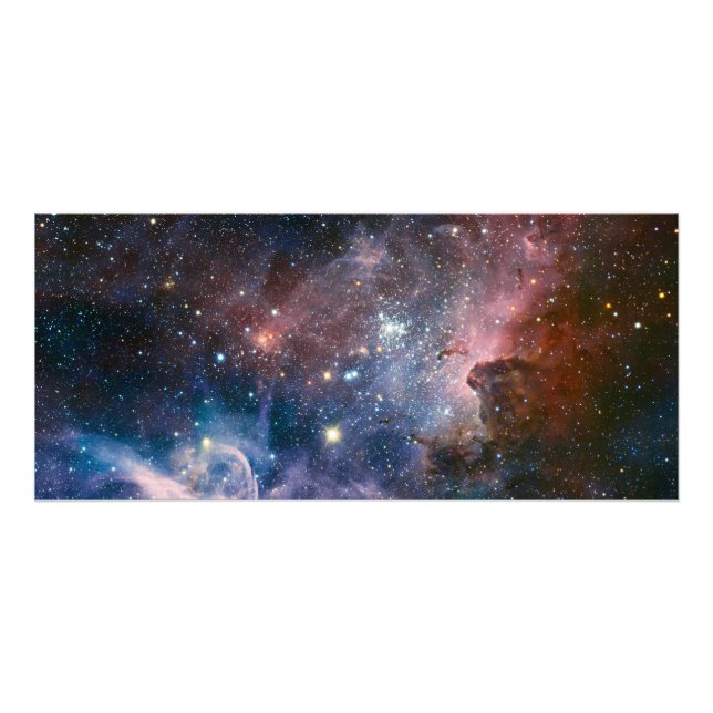 Tarjeta Publicitaria Telescopio Hubble de la Nebulosa de la Carina Roja (Frente)