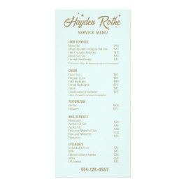 Tarjeta Publicitaria Tipografía retro azul claro