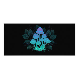 Tarjeta Publicitaria Toadstools en Bushes