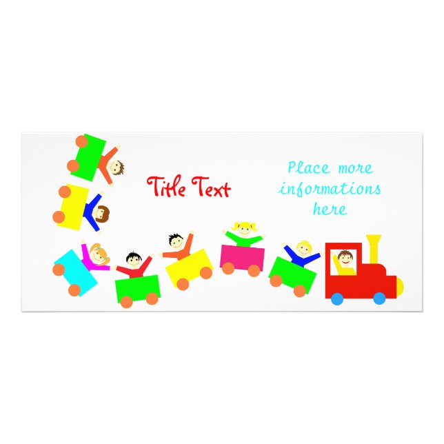 Tarjeta Publicitaria Tren infantil feliz (Frente)