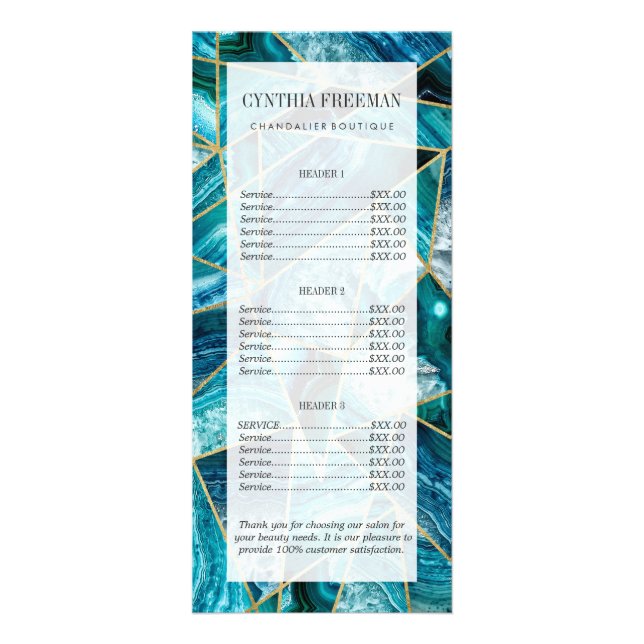 Tarjeta Publicitaria Triángulo geométrico del oro del negro de la ágata (Frente)