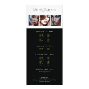 Tarjeta Publicitaria Trío fotográfico moderno para artistas de maquilla