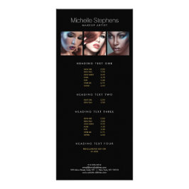 Tarjeta Publicitaria Trío fotográfico moderno para artistas de maquilla