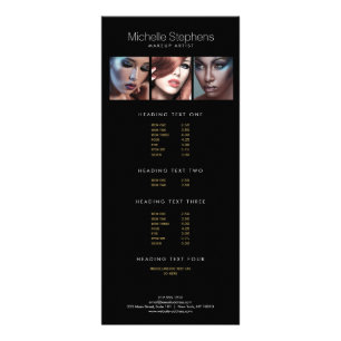 Tarjeta Publicitaria Trío fotográfico moderno para artistas de maquilla