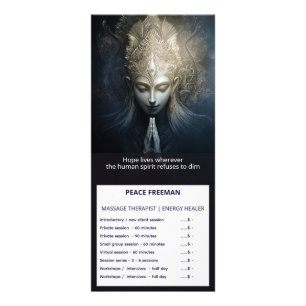 Tarjeta Publicitaria Un Momento de Gracia Arte de Meditación