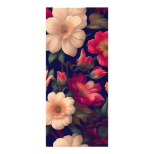 Tarjeta Publicitaria Un papel pintado con un patrón floral 