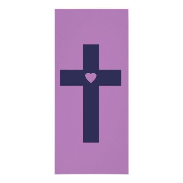 Tarjeta Publicitaria Una cruz con corazón (Frente)