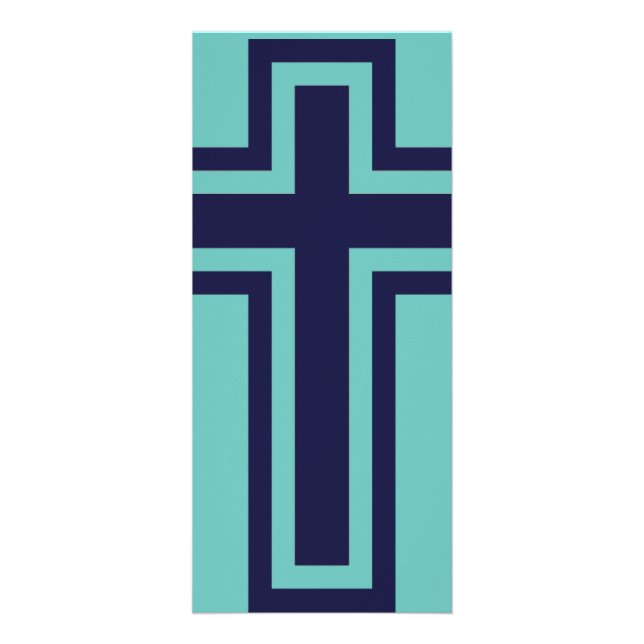 Tarjeta Publicitaria Variantes de la cruz azul cristiana (Frente)