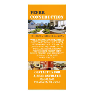 Tarjeta Publicitaria Viajero exterior interior de pintura de construcci