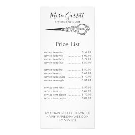 Tarjeta Publicitaria Vintage Scissors Salon Business Price