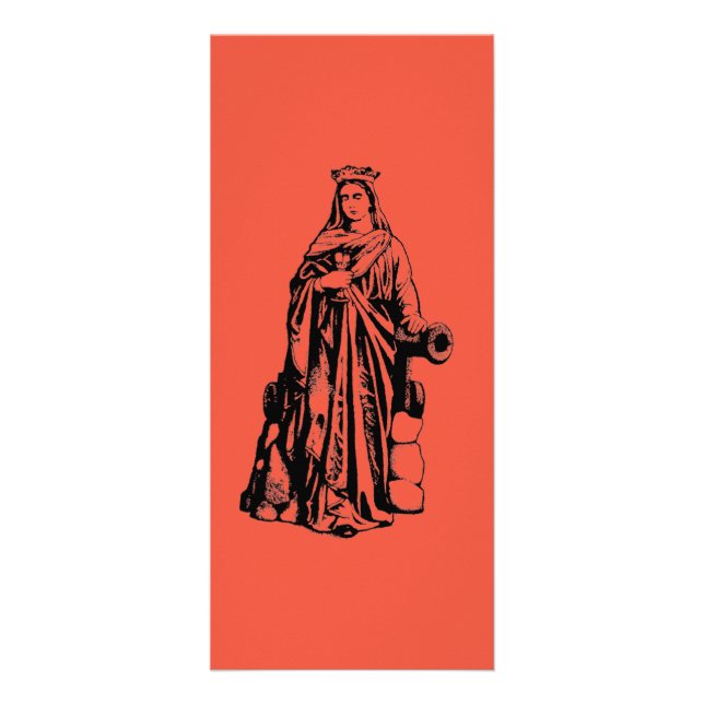 Tarjeta Publicitaria Virgen de Santa Bárbara y mártir (Frente)