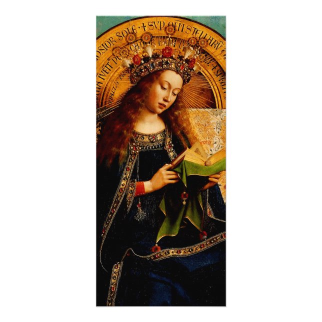 Tarjeta Publicitaria Virgin Mary por Jan van Eyck (Frente)