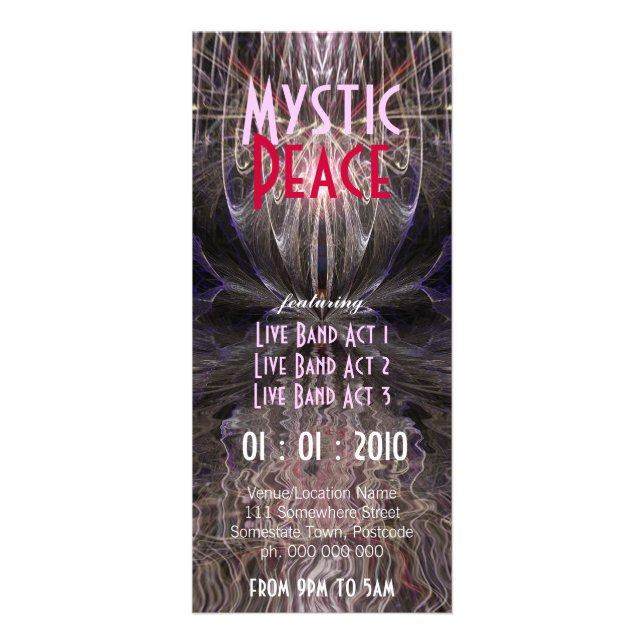 Tarjeta Publicitaria Volante de eventos Mystic Peace #02 (Frente)