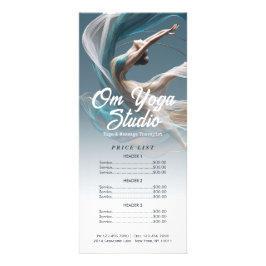 Tarjeta Publicitaria Vuelo aéreo Aire Yoga Instructor Pilates Fitness