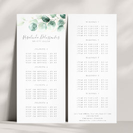 Tarjeta Publicitaria Watercolor Eucalyptus Greenery Gold Foliage