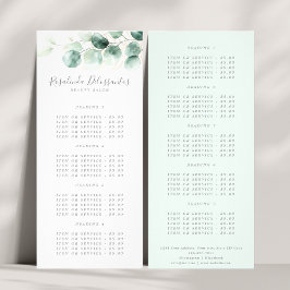 Tarjeta Publicitaria Watercolor Eucalyptus Greenery Gold Foliage