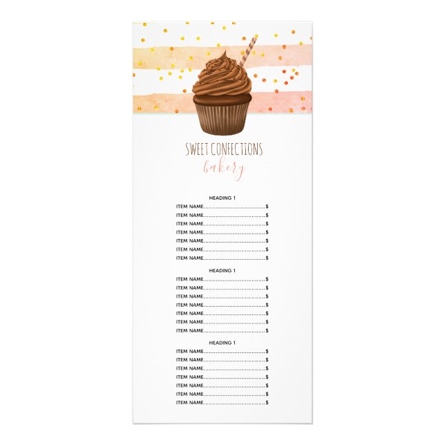 Tarjeta Publicitaria Whimsical Cupakes Maker Baker Pastry Chef (Frente)