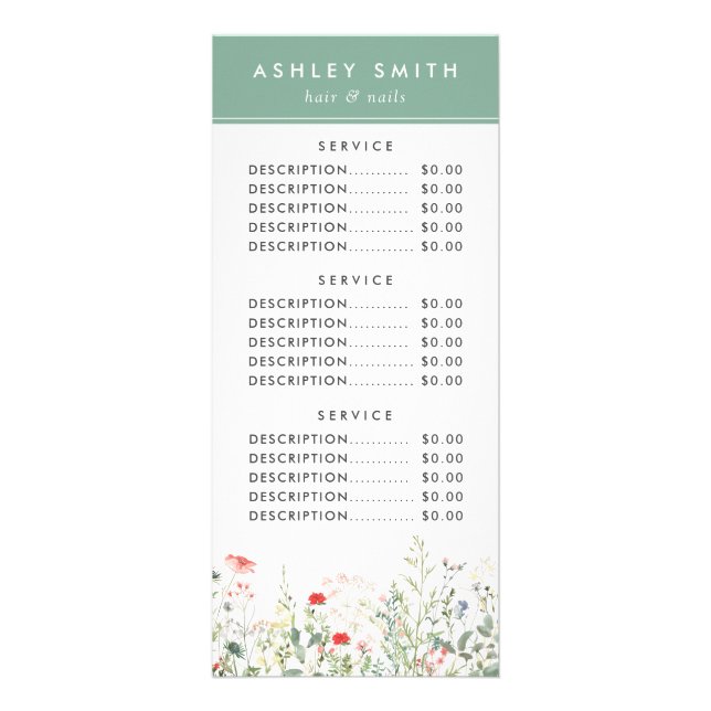 Tarjeta Publicitaria Wildflower Meadow (Frente)