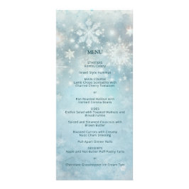 Tarjeta Publicitaria Winter Wonderland Snowflake Boda Detalles Insertar