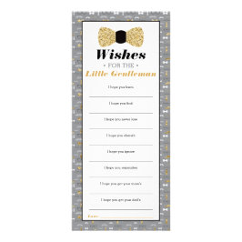 Tarjeta Publicitaria Wishe para el pequeño caballero, Baby Shower