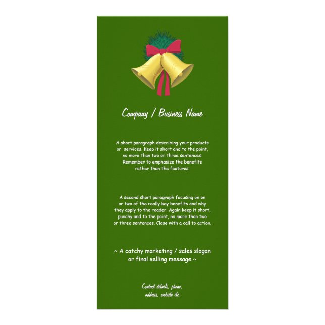 Tarjeta Publicitaria Wreath and Bells (Frente)