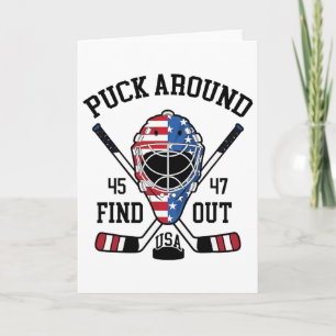 Tarjeta Puck Around And Find Out Divertido Hockey