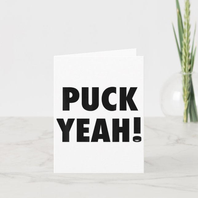 Tarjeta ¡Puck Yeah! _ Hockey S para fans_1  (Anverso)