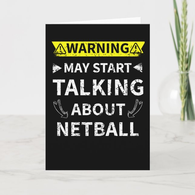 Tarjeta Puede comenzar a hablar del regalo de Netball Netb (Anverso)