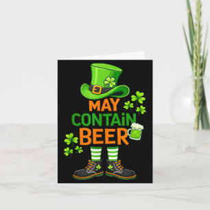 Tarjeta Puede contener cerveza humor divertido día de San