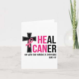 Tarjeta Puede curar el cáncer de mama Cinta Cristiana Cánc