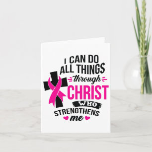 Tarjeta Puede hacer todas las cosas a través de Cristo Cán