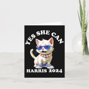 Tarjeta Puede Kamala Harris 2024 Cat Lady