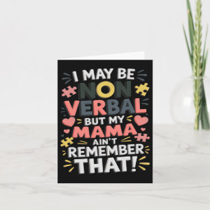 Tarjeta Puede que no sea Verbyl pero mi mamá no lo recuerd
