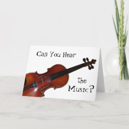 Tarjeta ¿Puede usted oír la música? - Violín