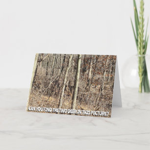 Tarjeta ¿Puedes encontrar a los dos ciervos en esta imagen