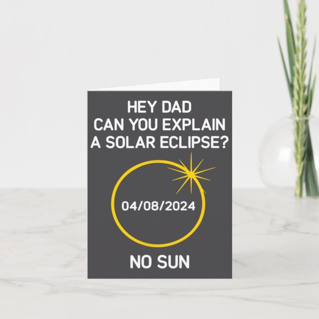 Tarjeta ¿Puedes Explicar Un Eclipse Solar_ No Sol, Diverti (Anverso)